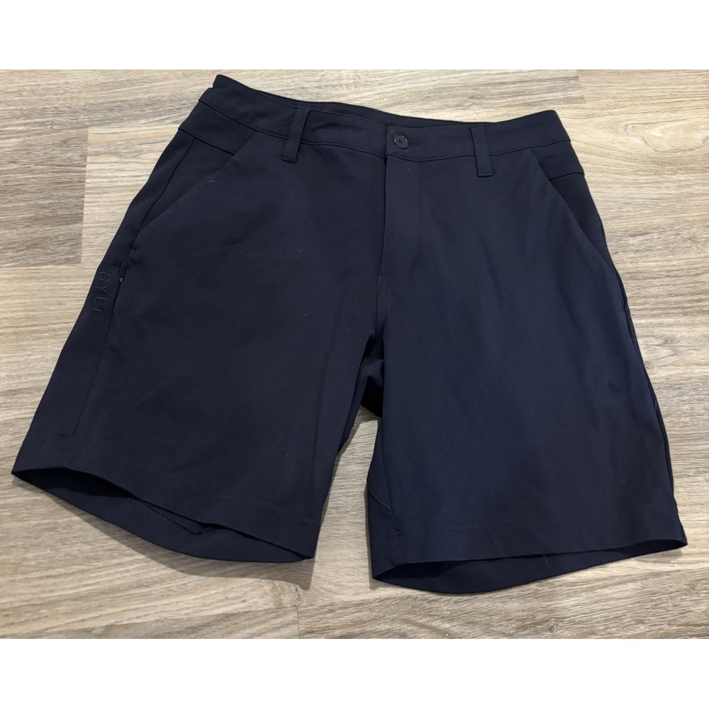 BYLT Premium Basics Everyday Shorts Navy Blue Mens 31 Stretch Performance